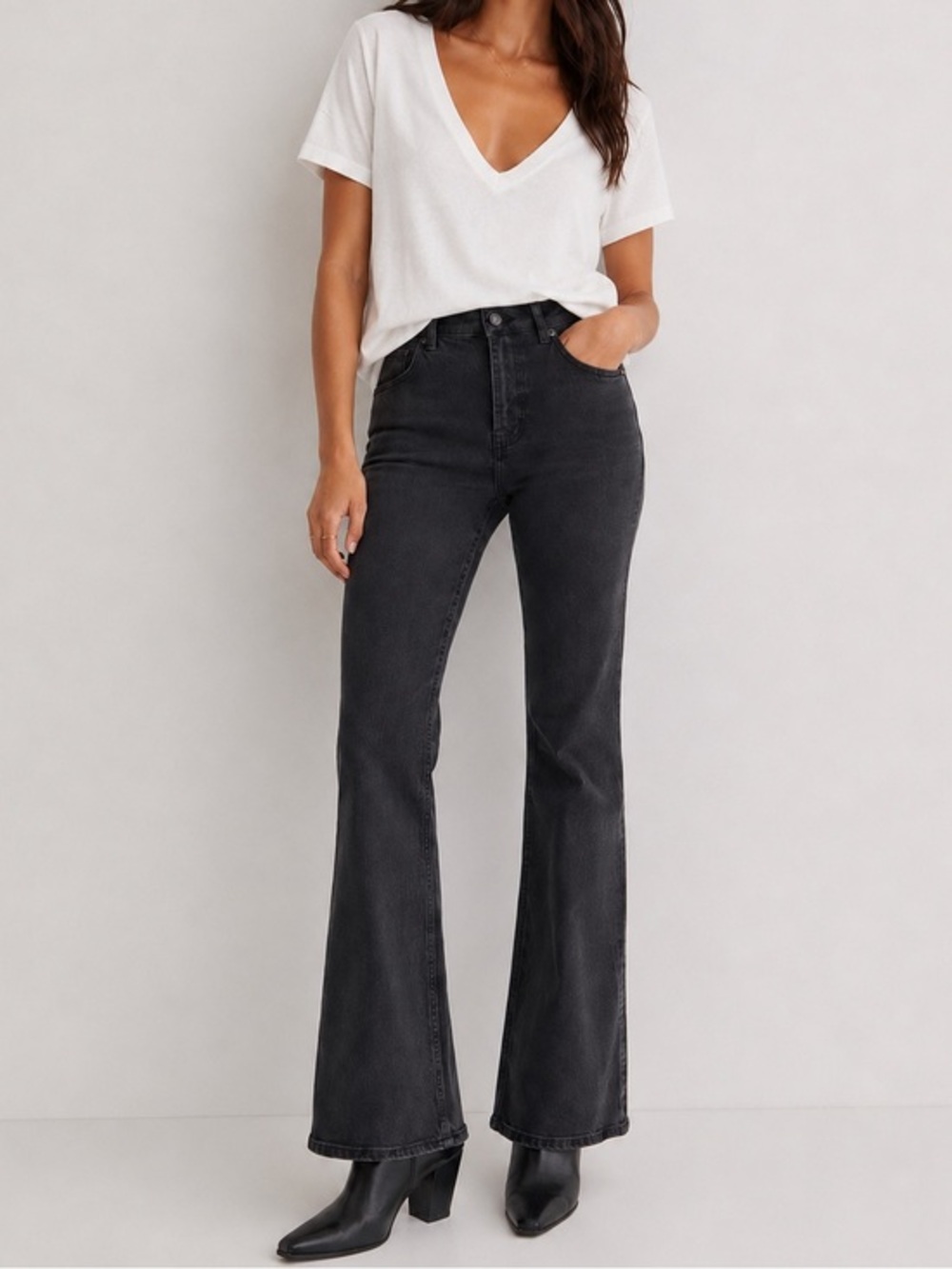 Rails the sunset black high rise slim flare jeans 29